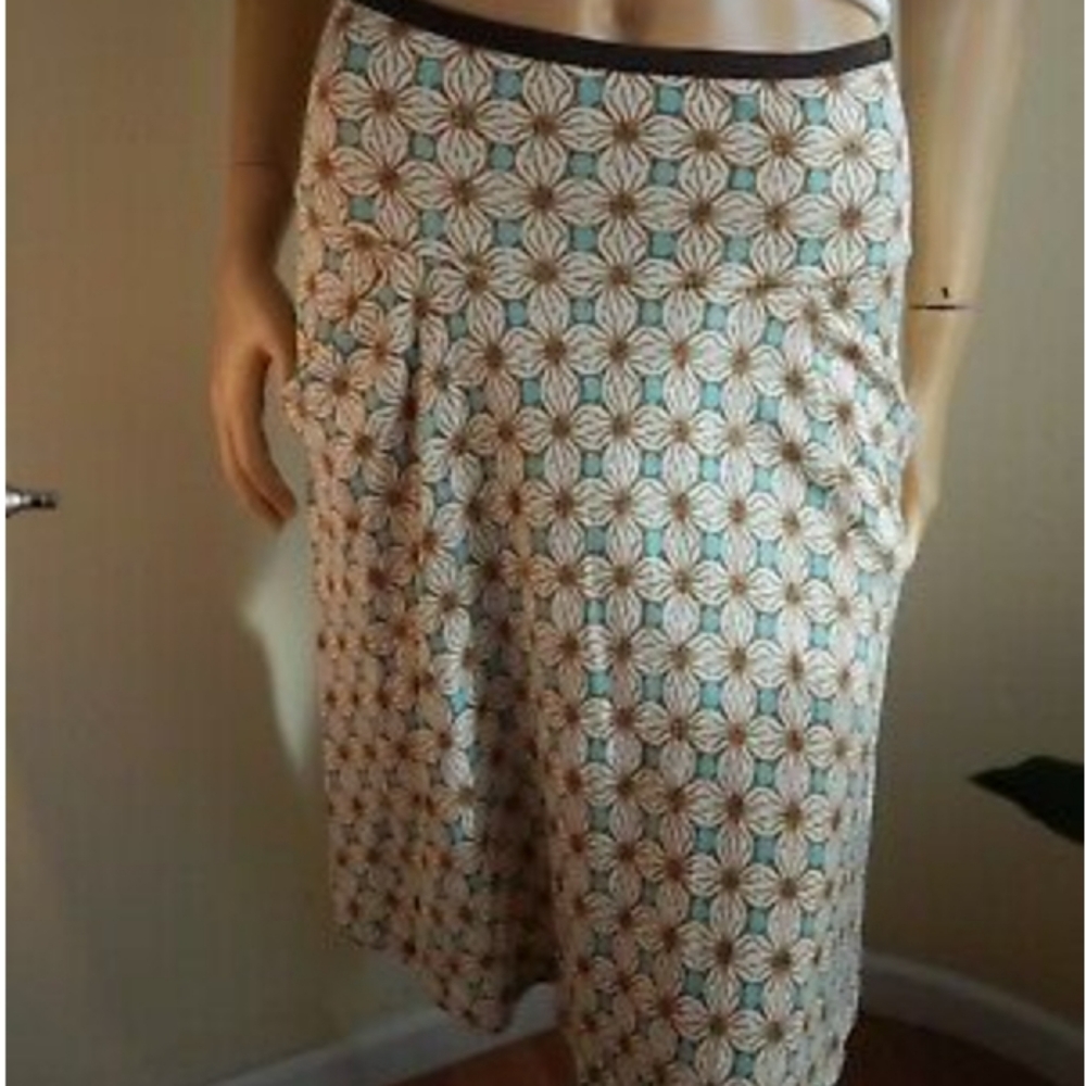 Diane Von Furstenburg silk floral skirt